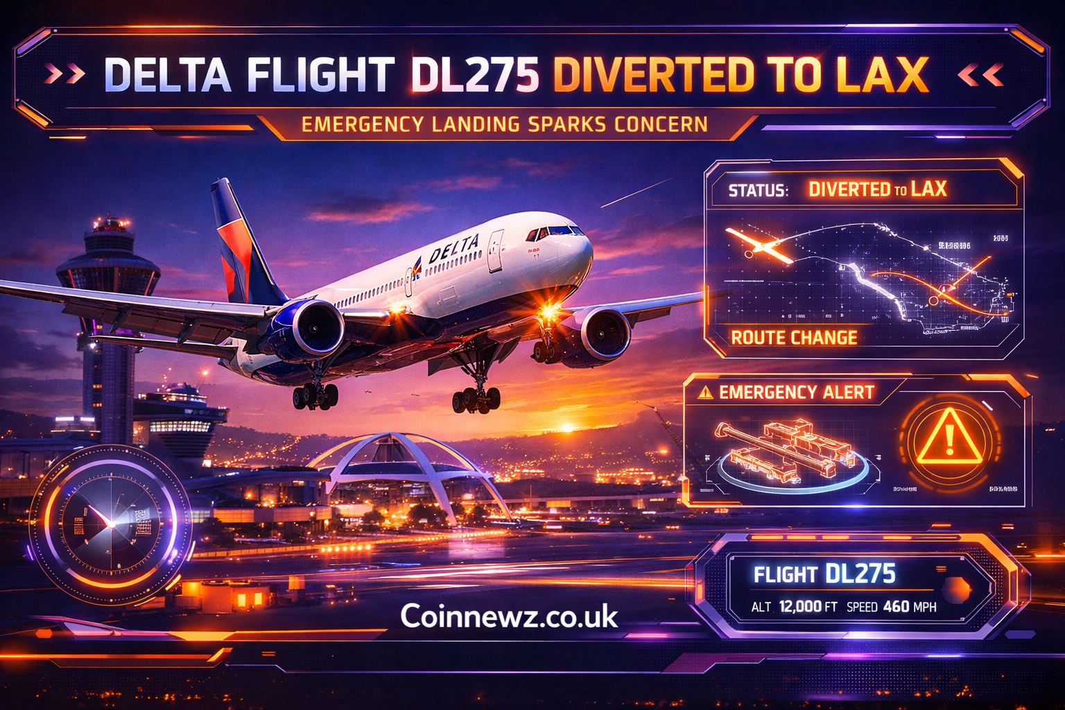delta flight dl275 diverted lax