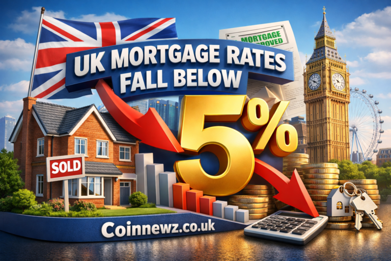 uk mortgage rates fall below 5
