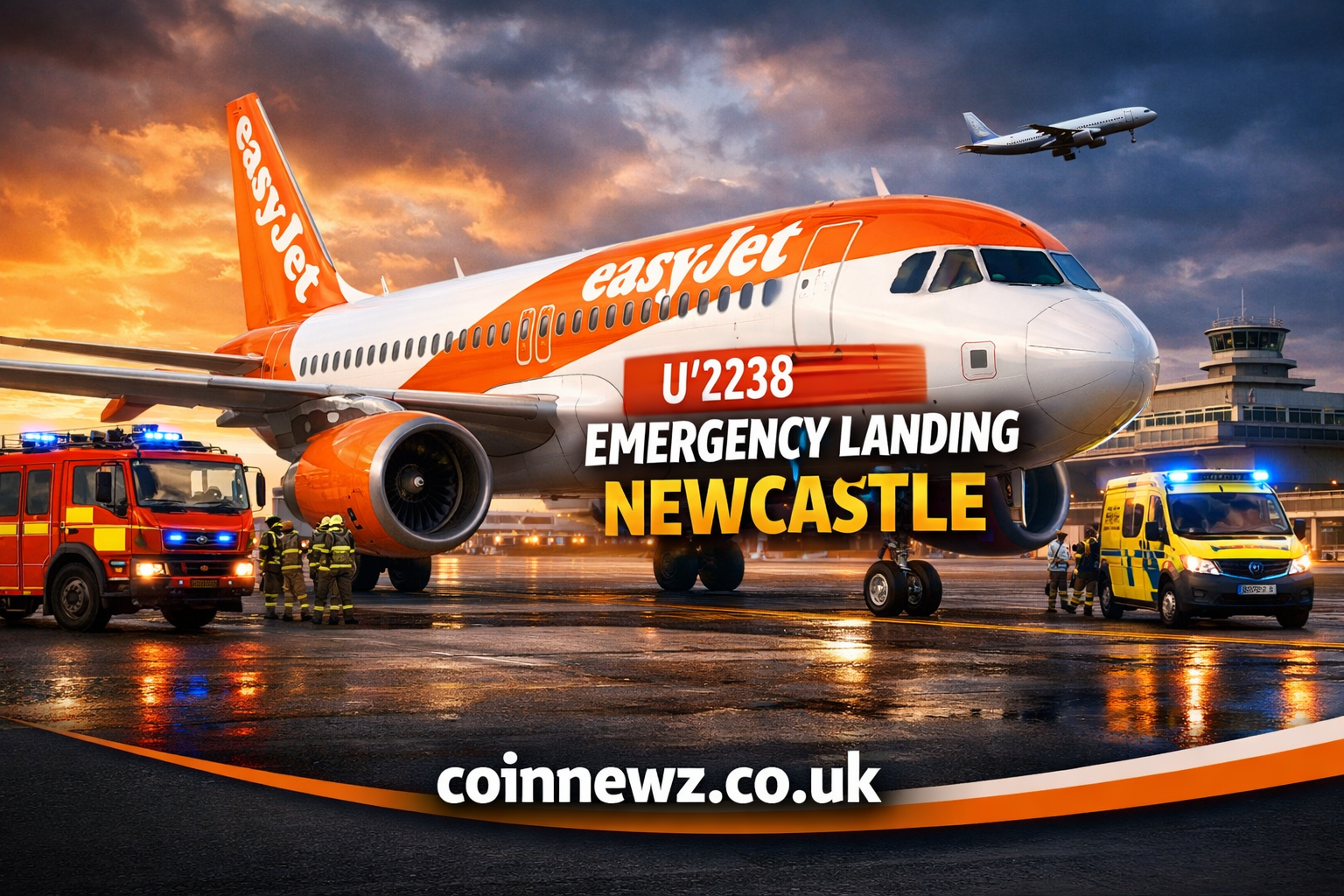 easyjet flight u2238 emergency landing newcastle