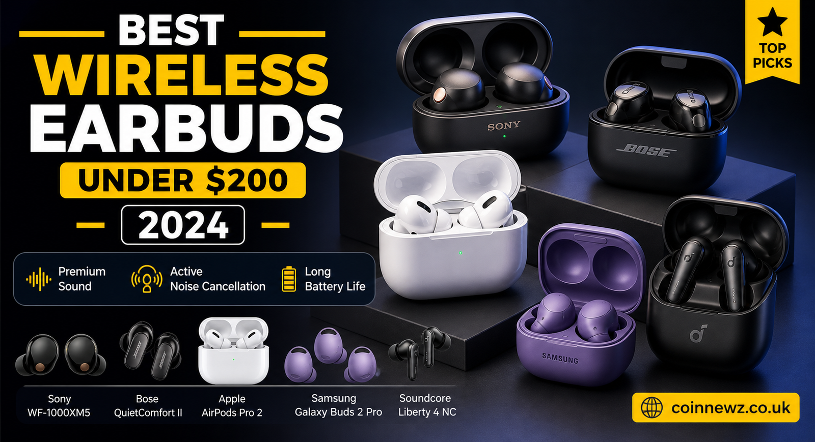 Best Wireless Earbuds Under 200 Dollars 2024