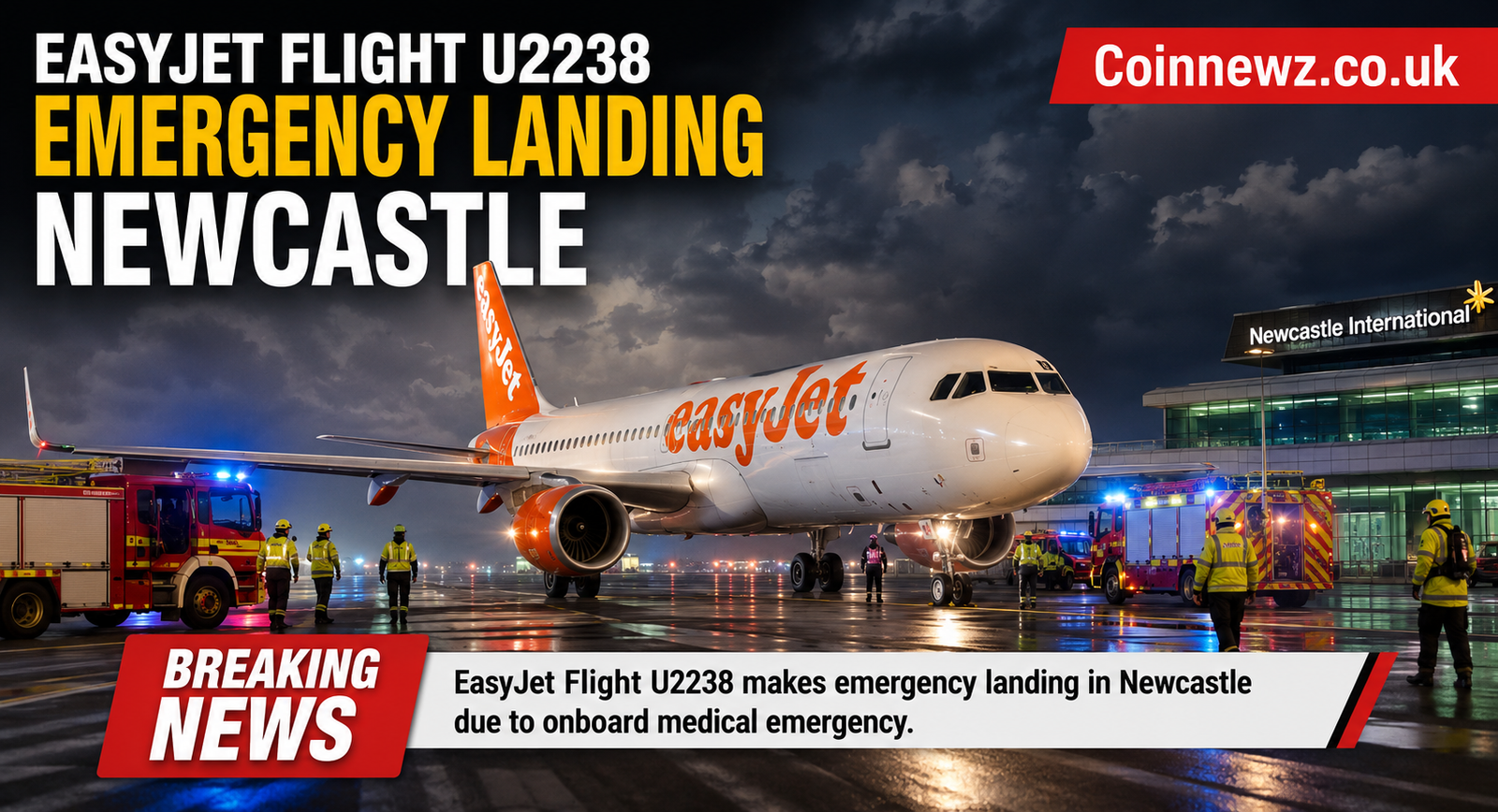 EasyJet Flight U2238 Emergency Landing Newcastle